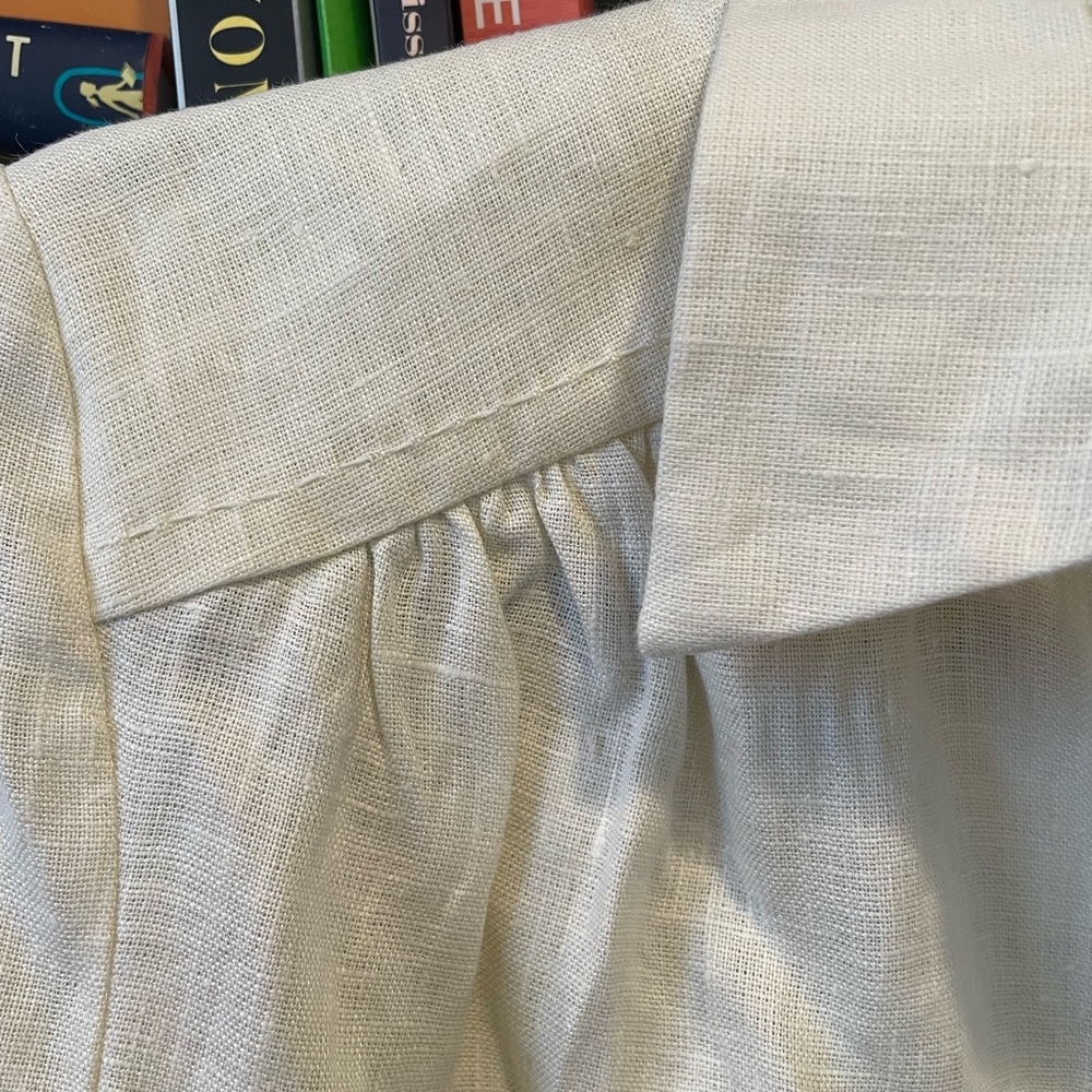 NWOT Pavietra Bishop Sleeve Victorian Linen Blouse - Picture 7 of 11